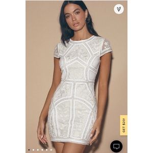 Lulu’s White Sequin Mini Dress
